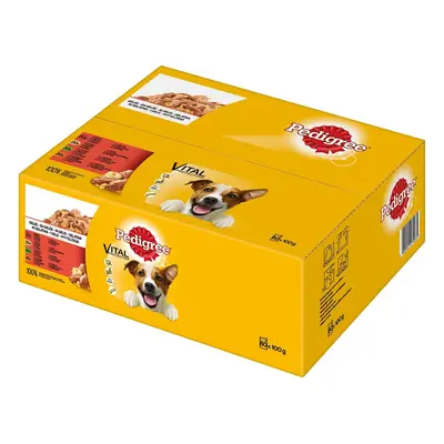 PEDIGREE Pouch Adult Gem. Selektion Giant Pack 1 80 × 100 g