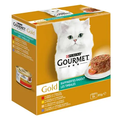 GOURMET Gold Rafinované ragú kombinované balení 8 × 85 g