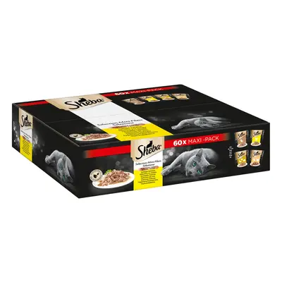 SHEBA multipack Selection v omáčce drůbeží variace 60 × 85 g