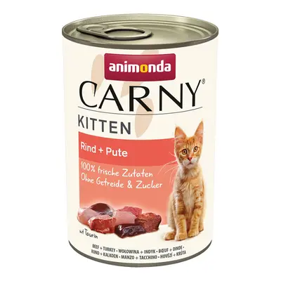 animonda Carny Kitten hovězí + krůtí maso 24× 400 g