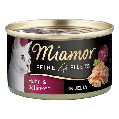 Miamor Feine Filets v želé kuřecí a šunka, 100g plechovka 48x100g