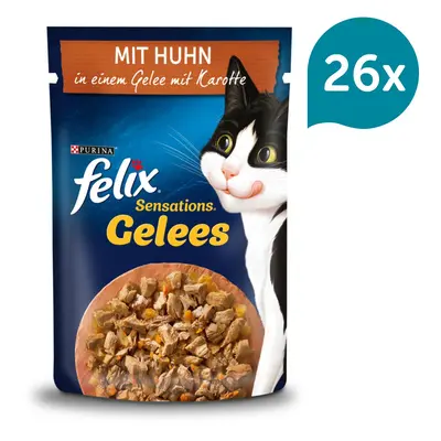 FELIX Sensations kuřecí maso s karotkou v želé 26 × 85 g