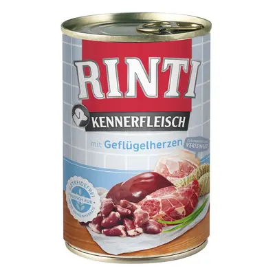 Rinti Kennerfleisch s drůbežími srdci, 400 g 24 × 400 g