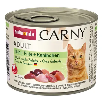 Animonda Carny Adult kuřecí, krůtí a králičí maso 24x200g