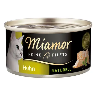 Miamor Feine Filets Naturelle, čisté přírodní kuřecí maso, 80g plechovka 48x80g