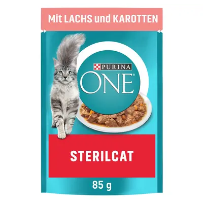 Purina ONE Sterilcat s lososem a mrkví, 24 x 85 g