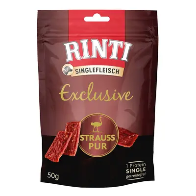 Rinti Singlefleisch Exclusive Snack, Čisté pštrosí maso 50 g