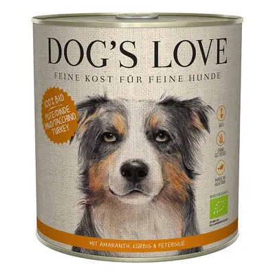 Dog's Love Bio krůtí maso s amarantem, dýní a petrželkou 12x800g