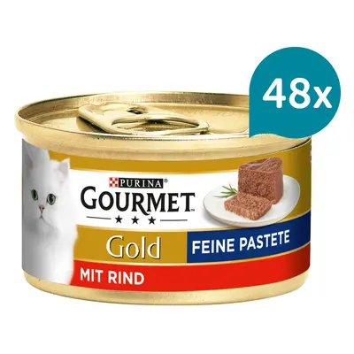 Gourmet Gold jemná paštika s hovězím masem 48 × 85 g