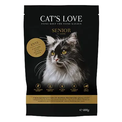 CAT'S LOVE granule Senior kachna 400 g