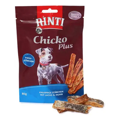 RINTI Extra Chicko Plus rybí tyčinky s lososem a kuřecím masem 6 × 80 g