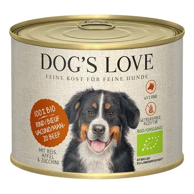 Dog's Love Bio hovězí maso s rýží, jablkem a cuketou 6 × 200 g