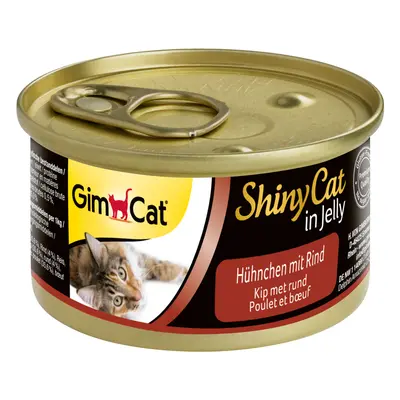 GimCat ShinyCat kuře a hovězí 24 × 70 g