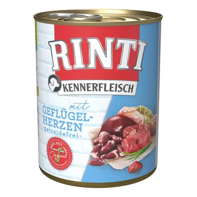 Rinti Kennerfleisch s drůbežími srdíčky 12 × 800 g