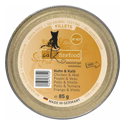 catz finefood Fillets N°407 s kuřecím a telecím masem v želé 12 × 85 g