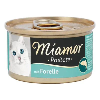 Masová paštika Miamor Katzenzarte se pstruhem 12 × 85 g