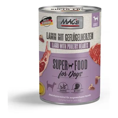 MAC's DOG jehněčí maso a drůbeží srdce 12 × 400 g