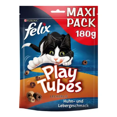 FELIX Play Tubes pamlsky pro kočky s kuřecím masem a játry 180 g