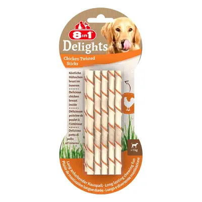 8in1 Delights Chicken Twisted Sticks 10 kusů