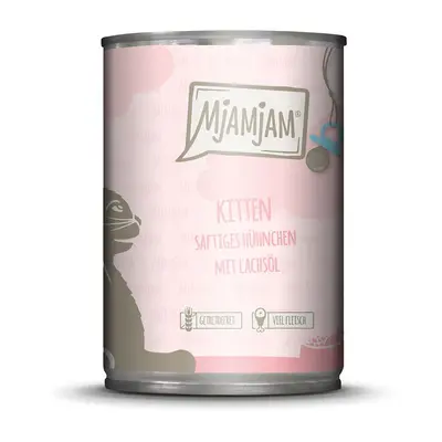 MjAMjAM Kitten – šťavnaté kuře s lososovým olejem 24× 400 g