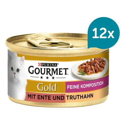 Gourmet Gold Feine Komposition – kachna a krocaní maso 12 × 85 g