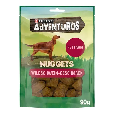 Purina AdVENTuROS nugety, nízkokalorický pamlsek pro psy s příchutí kančího masa 3 × 90 g