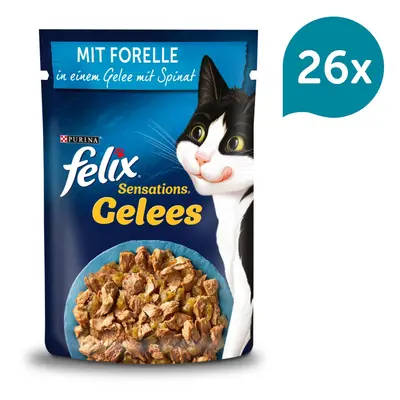 FELIX Sensations želé pstruh a špenát 26 × 85 g