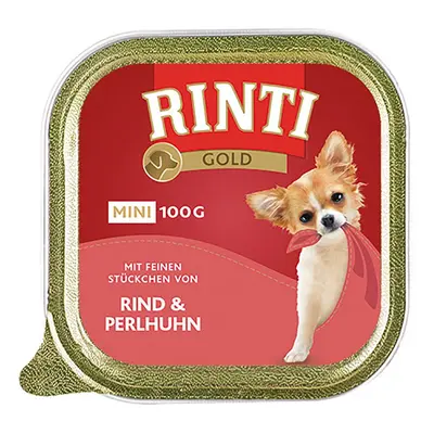 Rinti Gold Mini s jemnými kousky hovězího masa a perličkou 48 × 100 g