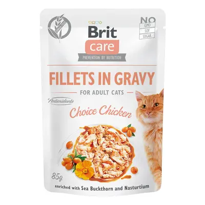 Brit Care Cat filety v omáčce výběrové kuřecí 48 × 85 g