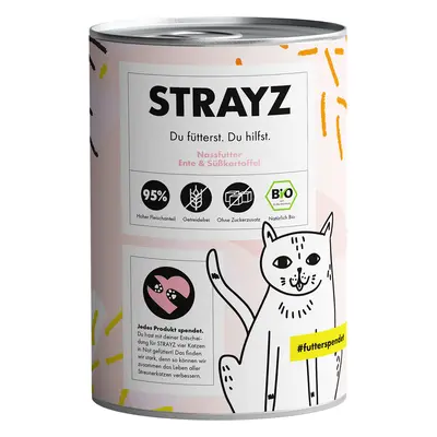 STRAYZ Bio kachna a batáty 6 × 400 g