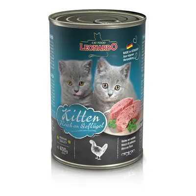 Leonardo Kitten s vysokým obsahem drůbežího masa 6 × 400 g