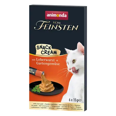 animonda vom Feinsten Snack Cream játrová paštika + zahradní zelenina 6 × 15 g