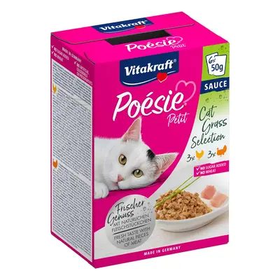 Vitakraft Poésie Petit Cat Grass Selection, 6× 50 g