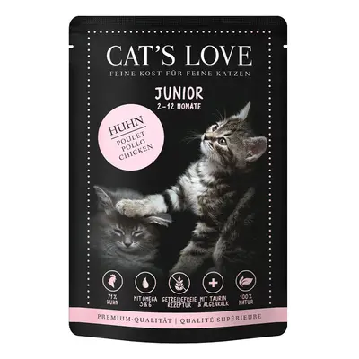 Cat's Love Junior kuřecí s mořskými řasami a saflorovým olejem 12 × 85 g