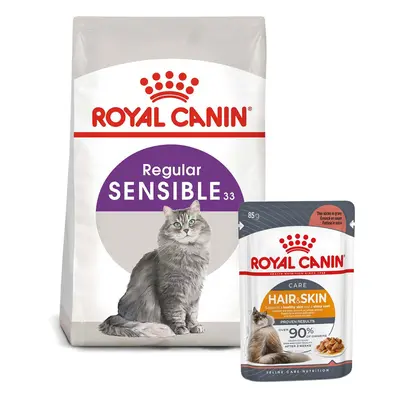 ROYAL CANIN SENSIBLE granule 2 kg + INTENSE BEAUTY kapsička 12× 85 g