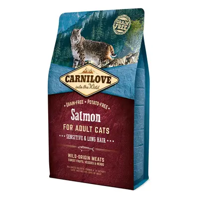 Carnilove Cat Adult – losos / Sensitive & Long Hair 2 kg