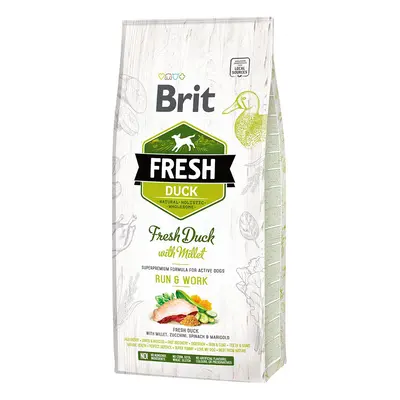 Brit Fresh Dog – Active dogs – Duck – Run & Work 12 kg