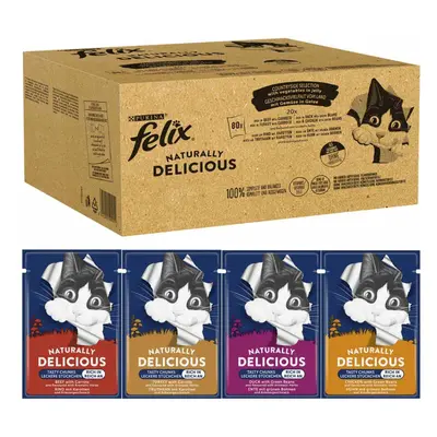 FELIX Naturally Delicious rozmanitost ze statku 80× 80 g