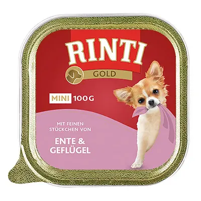 Rinti Gold Mini s jemnými kousky kachny a drůbeže 48 × 100 g