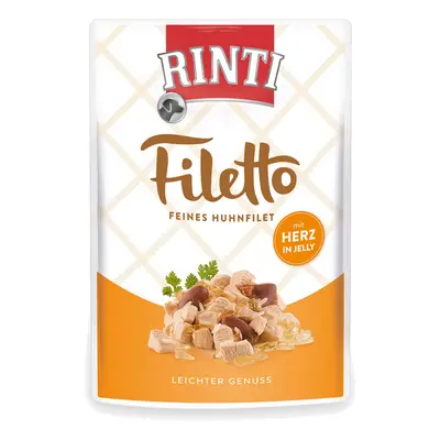 Rinti Filetto s kuřecím masem a kuřecími srdci v želé 24 × 100 g