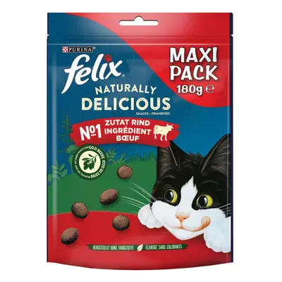 FELIX Naturally Delicious pamlsek pro kočky s hovězím masem a goji 180 g