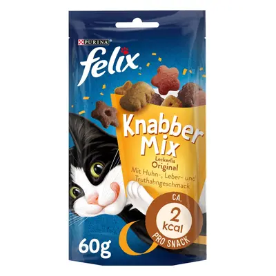 FELIX KnabberMix Original s příchutí kuřete, jater a krocana 8 × 60 g