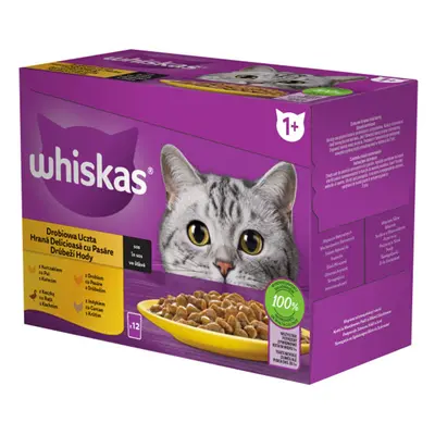 Whiskas kapsičky Drůbeží výběr ve šťávě 48x85g