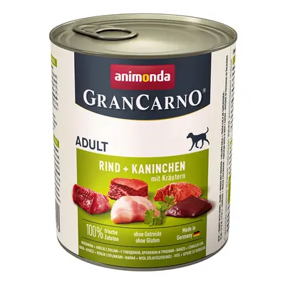 Animonda GranCarno Adult hovězí a králík s bylinkami 6x800g