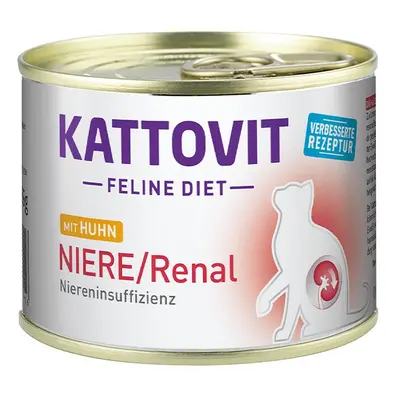 Kattovit Feline Diet, Ledviny a kuře 12 × 185 g