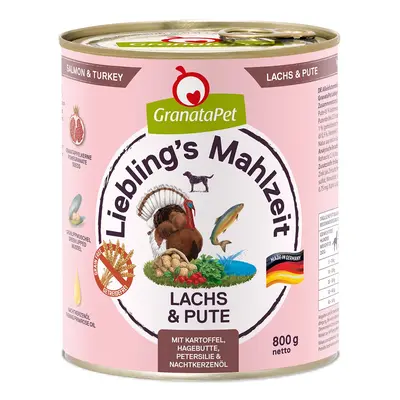 GranataPet Lieblingsmahlzeit losos a krůta 6 × 800 g