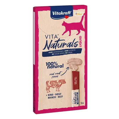 Vitakraft Vita Naturals Liquid Snack hovězí 11× 5 ks