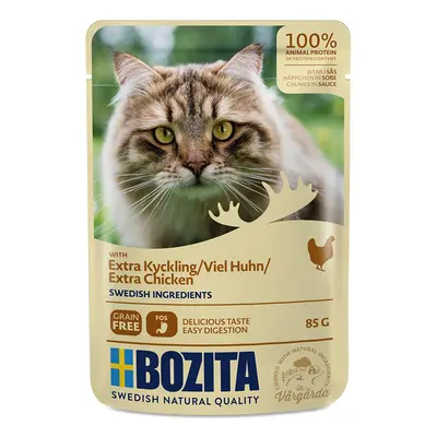 Bozita Pouch kousky v omáčce s vysokým podílem kuřecího masa 12 × 85 g