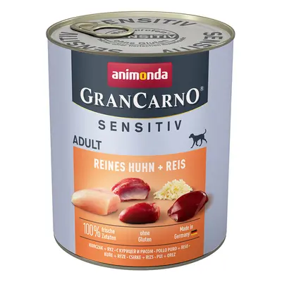 GranCarno Adult Sensitiv čisté kuře a rýže 6x800g