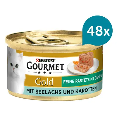 Gourmet Gold jemná paštika s treskou tmavou a mrkví 48 × 85 g